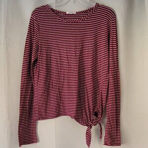Olivia Rae burgundy long sleeve shirt